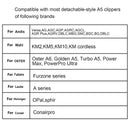 7FC/5FC/4FC/#10/#30/#40 Detachable Pet Dog Clipper Ceramic Blades Set Compatible with Andis,Oster A5,Wahl KM Series Clippers