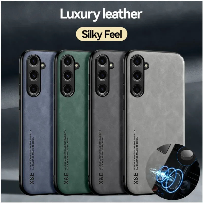 Case for Samsung Galaxy S24 S23 FE S23 Ultra Protective Cover For Galaxy S22 S21 S20 Plus S10 S9 S8 Magnetic Holder Phone Coque