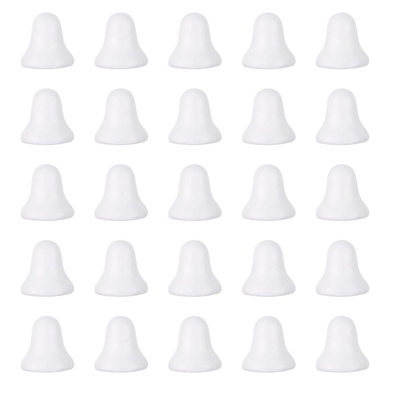 50 Pcs Polystyrene Jingle Bell Foam Bells Shape Crafts Bubble Foams Mold DIY Mould Christmas Tree