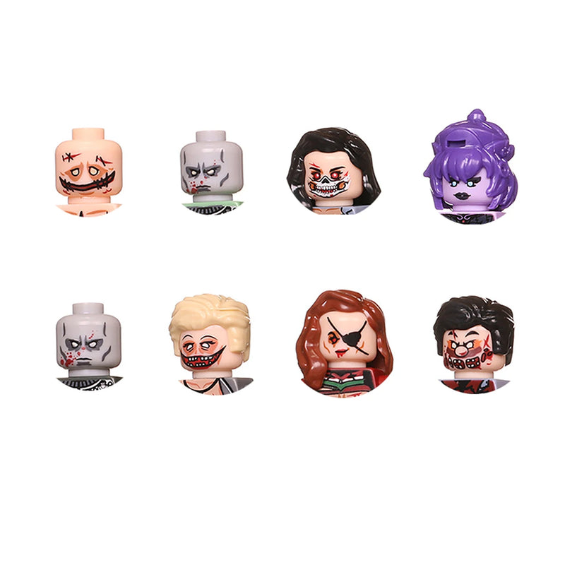 Halloween Zombies FigureAssembled MOC Building Blocks Ghost  Cemetery Vampire Skeleton Pumpkin Bricks Gift Children