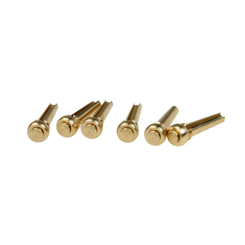 Brass Acoustic Guitar Bridge Pins 1 Set 6 Pins Longer Notes Sustain