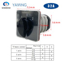 YMZ12-32/3 Change Over Selector 32A 3 Poles 3 Position Silver Contact Manual Transfer On-off-on Rotary Cam Switch LW31