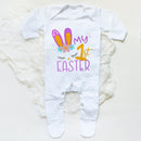 My 1st Easter Baby Bodysuit Babygrow Sleepsuit Rabbit Print Baby Coming Home Hospital Outfit Clothes Infant Easter Party Romper