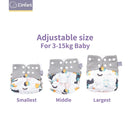 Elinfant Ecological Baby Diapers Cloth Diaper Set  Fashion Print Reusable Recycable Panties kids Fit 0-2 years 3-15kg Baby