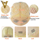 Haze Blue Colored Straight Lace Front Wig Red Ombre Human Hair Wigs For Women Brazilian Transparent Lace Front Wig Pre Plucked