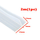 2m F Shape Bath Strip Shower Screen Door Seal Strip For Glass 6mm Seal Gap Transparent Rubber Oil Stains Bathtubs