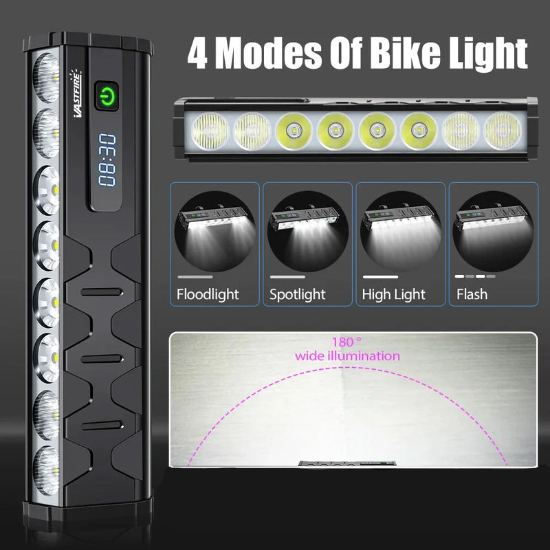 Bicycle Light Front 10000Lumen Bike Light 10000mAh Waterproof Flashlight USB Charging MTB Road Cycling Light Lamp Accessories