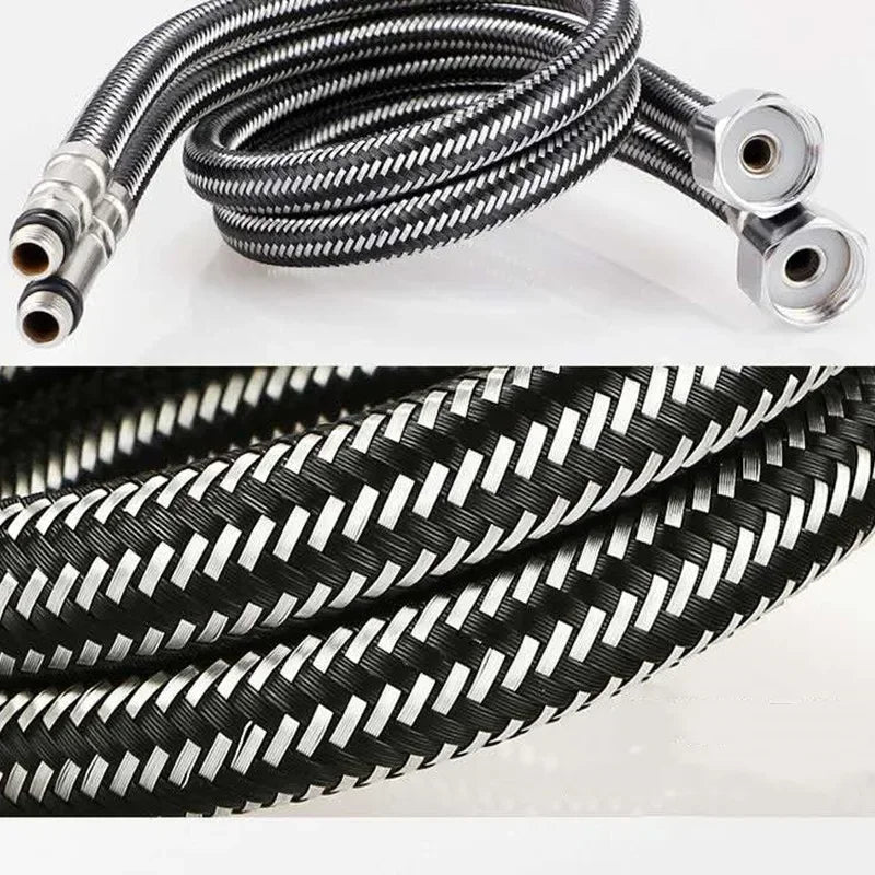 G1/2'' Stainless Steel Nylon Braided Tube Pipe Hose Silicone Plumbing Thermoresistant Tap Basin Faucet Sink Kitchen Bathroom
