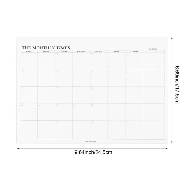 Weekly Planner Monthly Undated Agenda Notebook Schedules Study Planner Korean Stationery Office School Supplies