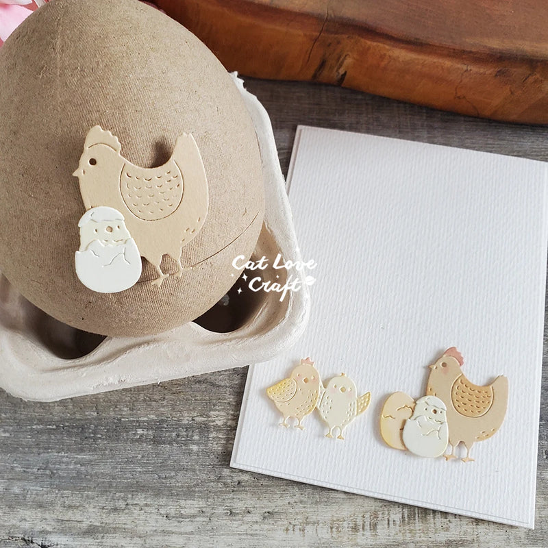 Catlove Easter Chicken Metal Cutting Dies Scrapbooking Mold Knife Stencil Die Cuts Card Making DIY Craft Embossing New Dies For