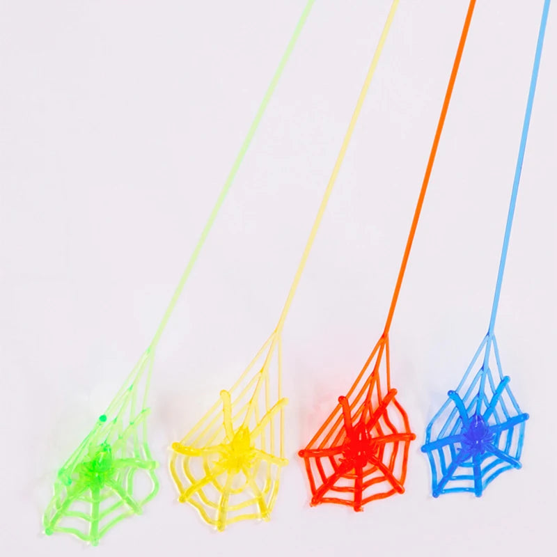 15Pcs Stretchable Climbing Spider Web Tricky Toys for Kids Birthday Party Favors Baby Shower Goodie Bags Halloween Carnival Gift