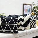 Black Geometric Linen Cushion Cover, Home Decor, Living Room Sofa Pillow Cover Decor, Suitable for Bedroom Car 40x40 60x60 50x50