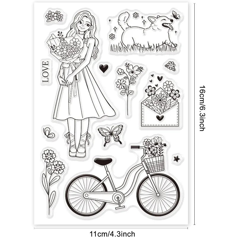 Easter Themed Silicone Clear Stamps Transparent Stamps for Birthday Valentine's Day Party Cards Making DIY Scrapbooking