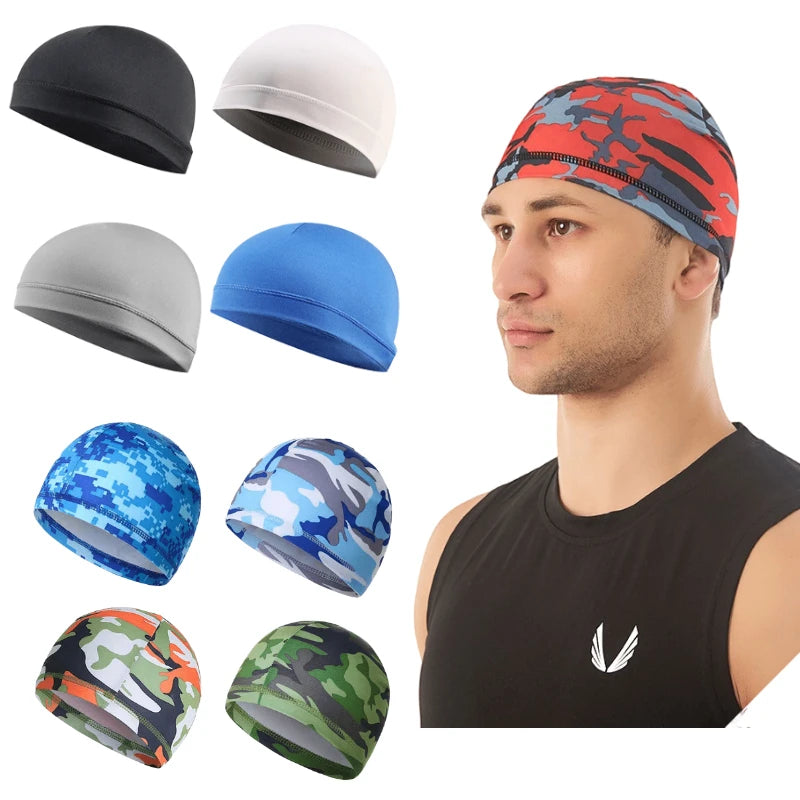 Quick Dry Helmet Cycling Cap Summer Anti-UV Anti-Sweat Sports Hat Motorcycle Bike Riding Bicycle Cycling Hat Unisex Inner Cap