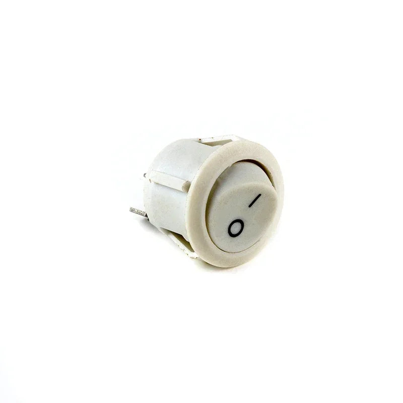 1Pcs ON/OFF Round Rocker Toggle Switch 6A/250VAC 10A 125VAC Power Switch Cap with Plastic Push Button Switch 2PIN 3PIN LED Light