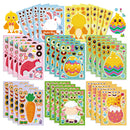 8/16Sheets DIY Make a Face Easter Egg Puzzle Stickers Party Decoration Decals Kids Educational Jigsaw Toy Children Funny Games