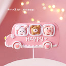 Easter Bunny Cake Topper Rabbit Animal Mushroom Ornaments Cake Decoration Party Birthday Dessert Decor Baby Shower Baking Gifts