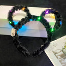 LED 14 Lamp Long Rabbit Ear Headband  Flashing Colorful String Lamp Luminous Hairband Birthday Party Christmas Easter Headband