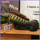 40cm Simulation Fish Plush Toy Stuffed Animal Piranha Perch Cat Toy Parent-child Interactive Game Cute Sofa Pillow for Kids Gift
