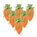 1Pc/10Pcs Easter Carrot Gift Bags Velvet Carrot Drawstring Bags Easter Candy Cookie Packaging for Kids Easter Decoration 2024