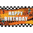 Motocross Racing Theme Backdrop Motorcycle Dirt Bike Photography Background for Boys Birthday Party Decoration Cake Table Banner