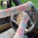 1 Pair Floral Pattern Women Arm Sleeves Cycling Anti-sunburn Sleeve Cool Muff Arm Covers Outdoor Sun Protection Ice Silk Sleeve