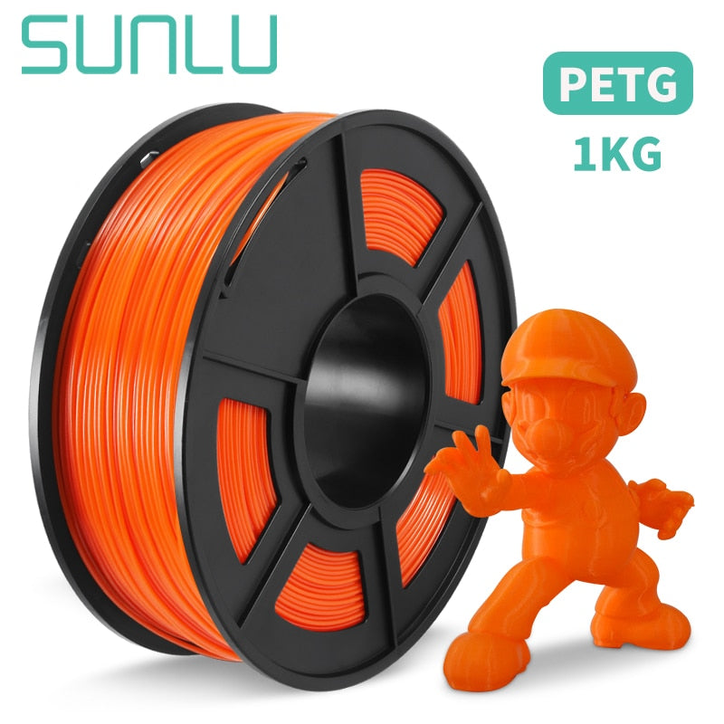 SUNLU PETG/ABS/SILK/TPU/PLA Filament 1Roll 1.75mm FDM 3D Printer Material with High Strength 100% No Bubble Filament for 3D Pen