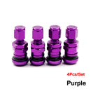 TQQTQQ 4Pcs/Set Car Truck Motorcycle Valve Short Stems Metal Bolt Tire Valve Stem Kit with Dust Cap Car Accessories