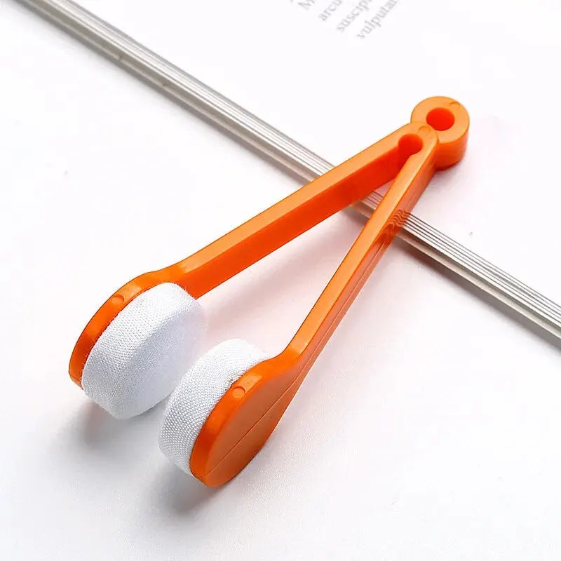 New Creative Two-side Glasses Brush Soft Microfiber Spectacles Cleaner Glasses Cleaner Rub Eyeglass Cleaning Brush Wiping Tool