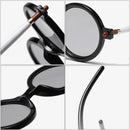 SO&EI Ins Popular Fashion Round Sunglasses Women Retro Double Color Clear Lens Eyewear Men Trending Shades UV400 Sun Glasses