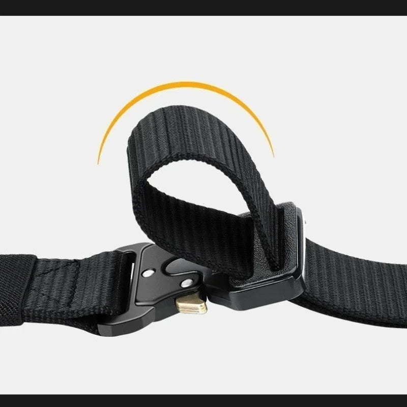 Men's Belt Metal Male Tactical Combat Belt Canvas Belts Big Size Outdoor Sport Nylon Belts Oversized