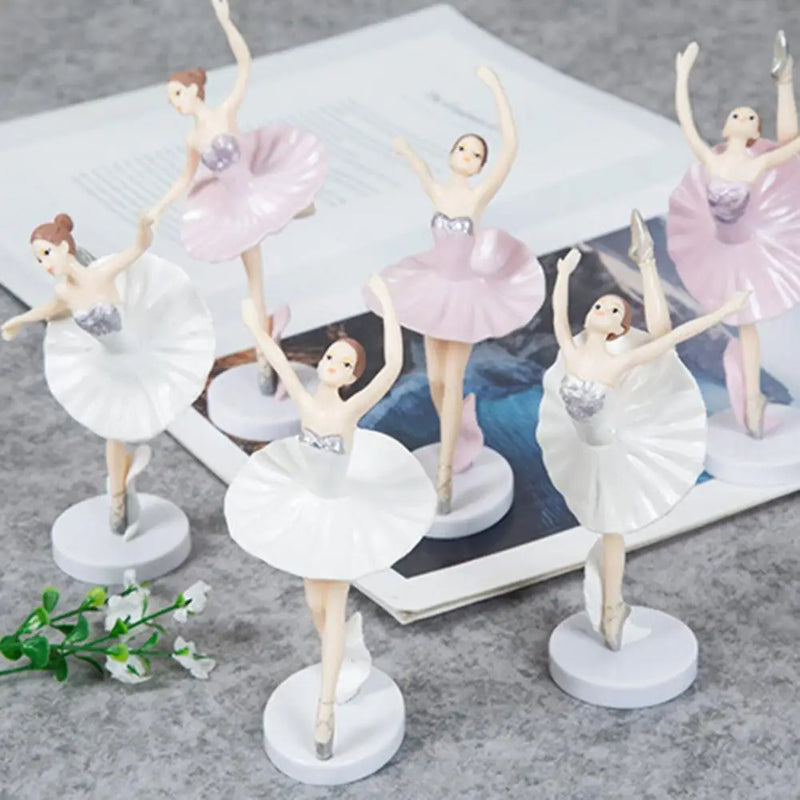 3Pcs/Set Cake Decoration Ballerina Girl Figurines with Base Plastic Dancing Ballerina Girl Figurine Cake Toppers