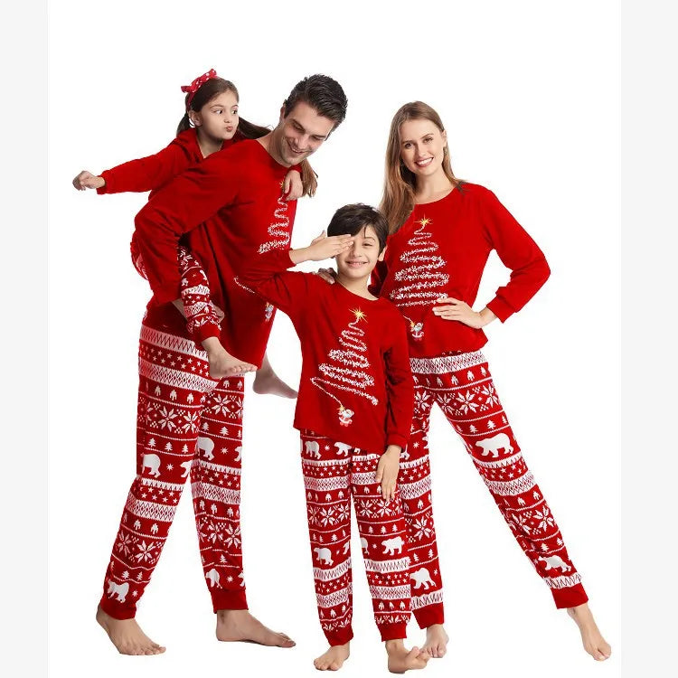 Family Christmas Pajamas 2023 Mother Father Kids Matching Clothes Look Outfit Mommy And Me New Year's Costumes Pyjamas