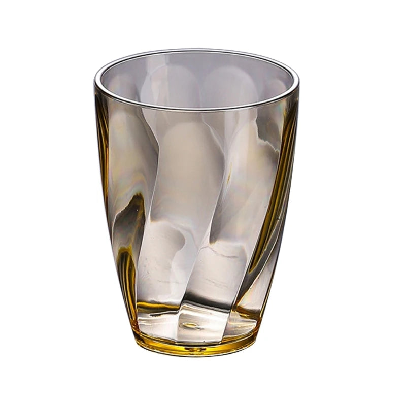 Unbreakable Plastic Drinking Glasses 390ml Shatterproof Water Tumblers Reusable Fruit Juice Beer Champagne Cup for Bar