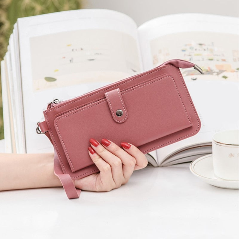 New Fashion Pu Leather Women Wallet Clutch Women&