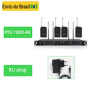 Phenyx Pro 4x40 Channels Wireless Microphone System  Cordless Mic Set Auto Scan 328ft/m Coverage for DJ, Church,Events PTU-7000