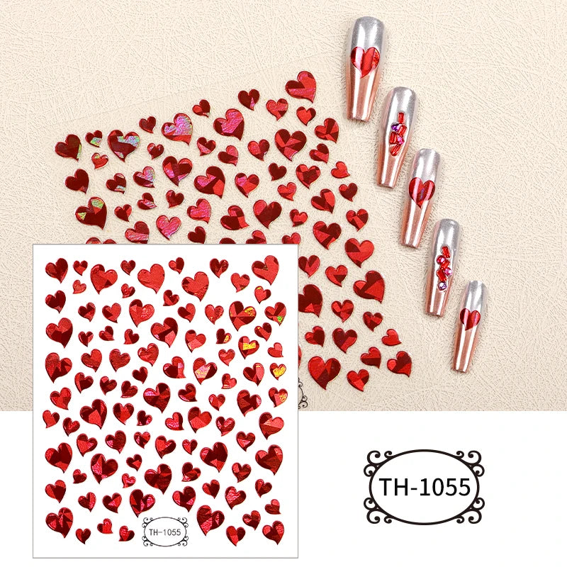 3D Bunny Nail Art Sticker Decals Decorations Easter Egg Design Cute Cartoon Rabbit Flower Nail Stickers Sliders for Manicure