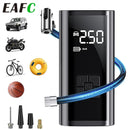 EAFC Wireless Car Air Pump Portable Air Compressor for Car Motorcycles Bicycle Electric Tire Inflator with LCD Digital Display