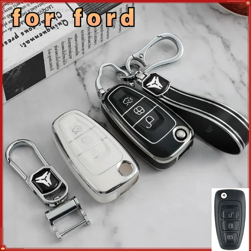 3 Button TPU Car Remote Key Fob Cover Case for Ford Ranger C-Max S-Max Focus Galaxy Mondeo Transit Tourneo