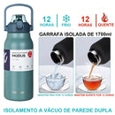 MODUS Garrafa Térmica de Viagem Vacuum Inox com Palha Copo Térmica Fria e Quente Vácuo