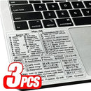 Shortcuts Sticker for Mac OS System 2024 New Shortcut Key Sticker for 13-16" MacBook Pro 13 /Air 13 Windows Word Excel Decal