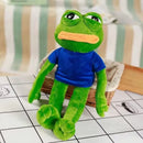 45cm Sad Frog Plush Toy Soft Stuffed Ugly Big Mouth Crying Expression Pepe Frog Dolls Funny Christmas Birthday Gifts
