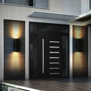 2-Pack Outdoor Wall Light IP65 Waterproof Up & Down GU10 Bulb Wall Sconce Black Aluminum Exterior Light for Porch, Patio, Garage