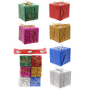 6/12Pcs Mini Square Gifts Boxs Christmas Tree Decoration Hanging Ornament Tree Pendant for New Year 2026 DIY Navidad Party Decor