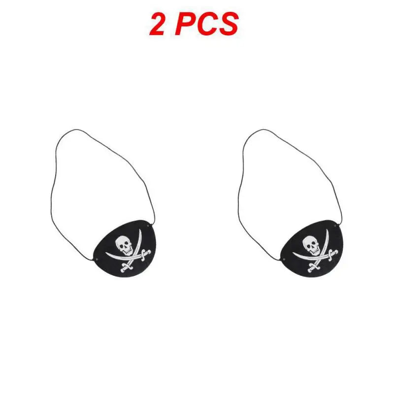 1/2Pcs Pirate Eye Patches Skeleton Eye Mask Felt One Eye Skeleton Captain Eye Patches Halloween Pirate Theme Party Decoration