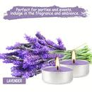 Air Fusion 100 Count Tea Lights Candles Purple Lavender & Vanilla Scented 2.5 Hours Smoke-free Drip-free And Long-lasting