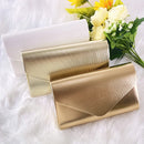 Women Exquisite Evening Clutch Bag Simple Luxury Elegant Envelope Handbag Chain Shoulder Crossbody Bag Party Wedding Purse Pouch