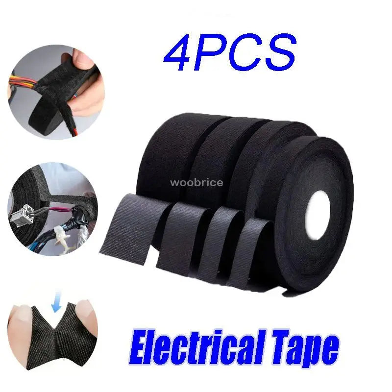 Wiring Electrical Auto Electrical Tape Heat Resistant Harness Adhesive Waterproof Tape Insulating Automotive Fabric Cloth Tape