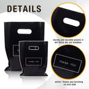 Black Thank You Packing Bag Plastic Gift Bags With Handle For Small Business Wedding Birthday Present Party Home Storage 10PCS