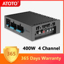 ATOTO AEC01 Car Amplifier 4 Channel 400 Watts Max Power 2/4 Ohm Stable Class A/B Only Compatible With Selected ATOTO Car Radio